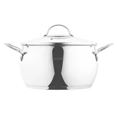 ქვაბი Ardesto Casserole with glass lid Gemini Liguria, 5l, stainless steel, 5 image