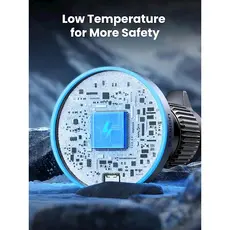 უსადენო დამტენი UGREEN W525 (35029), 15W, Magnetic Car Wireless Charger, Grey, 4 image