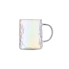 ჭიქების ნაკრები Ardesto Set of cups Shine mix, 260ml, 4pcs, borosilicate glass, transparent, golden, grey, pearlescent, 3 image