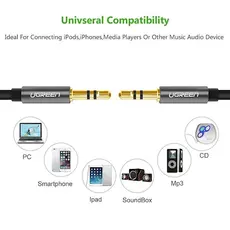 აუდიო კაბელი UGREEN AV119 (10734) 3.5mm Male to 3.5mm Male Audio Cable 1.5M AUX, 5 image