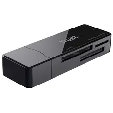 ბარათის წამკითხველი Trust Nanga USB-A to M2 / SD Card Reader, Black, 2 image