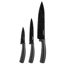 დანების ნაკრები Ardesto Black Mars Knives Set 3 pcs, black, stainless steel, plastic, 2 image