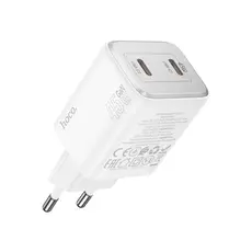 ადაპტერი Hoco N42 Elogiado dual-port PD45W (2C) charger white