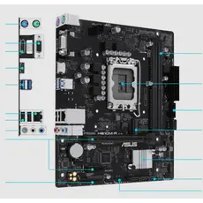 დედა დაფა Asus LGA 1700/ PRIME H610M-R-SI//LGA1700,H610,DP,HDMI,VGA,MB 13th generation Intel, 3 image