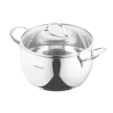ქვაბი Ardesto Casserole with glass lid Gemini Liguria, 5l, stainless steel, 2 image