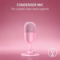 მიკროფონი Razer gaming microphone Seiren V3 Mini, Omni, USB-A, 1.2m, quartz, 4 image