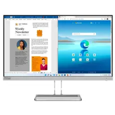 მონიტორი Lenovo 67ACKAC4EU L27e-40, 27", Monitor, FHD, VA, HDMI, VGA, Cloud Grey, 2 image