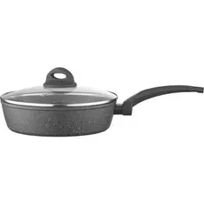 ტაფა Ardesto Deep Fry pan with lid Gemini Gourmet Viareggio, 24cm, aluminium, black, 5 image