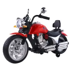 ბავშვის ელექტრო მოტოციკლი 0001R ტყავის სავარძლით, 2 image