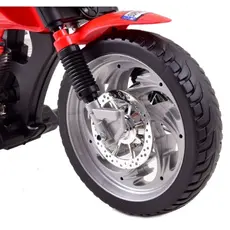 ბავშვის ელექტრო მოტოციკლი 0001R ტყავის სავარძლით, 5 image