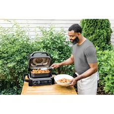 გრილი Ninja OG701EU, 2400W, WoodFire Outdoor Grill, Black/Silver, 6 image