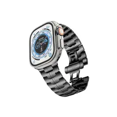 სმარტ საათის სამაჯური TVC Samsung Galaxy Watch Ultra 47mm Watch Band Solid Stainless Steel Metal Strap - Black, 3 image