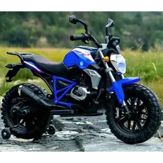 ბავშვის ელექტრო მოტოციკლი 608BLU ტყავის სავარძლითა და კაუჩუკის საბურავებით, 3 image