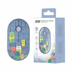 მაუსი 2E MF300 PETS CATS Silent WL BT, Blue, 6 image