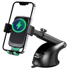 მობილურის დამჭერი 2E 2E-WCQ01-10, Wireless Charger Phone Holder, Black, 3 image