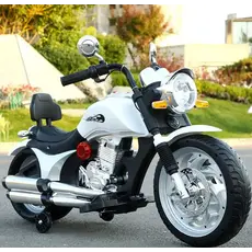 ბავშვის ელექტრო მოტოციკლი 0001W ტყავის სავარძლით, 3 image