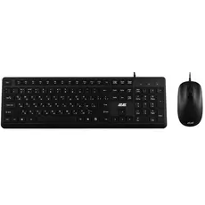 კლავიატურა და მაუსი 2E 2E-MK405UBK_UA, Wired, USB, Keyboard And Mouse, Black
