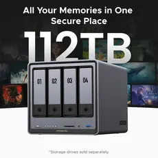 შენახვის სისტემა UGREEN NASync DXP4800 Plus (35261), Intel Gold 8505, 8GB, Diskless, RJ45, USB, Type-C, HDMI, Space Gray, 7 image