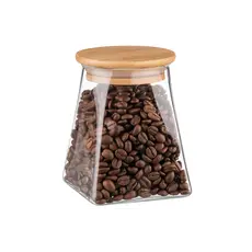 მინის ქილა Ardesto Jar Midori, 510ml, glass, bamboo, cone, transparent, 5 image