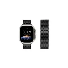 სმარტ საათის სამაჯური TVC LEMONDA Magnetic Strap For Apple Watch Series 10 Ultra 9 8 7 SE 6 5 4 3 2 1 46mm 49mm 45mm 44mm 42mm Metal Watch Band - Black, 4 image