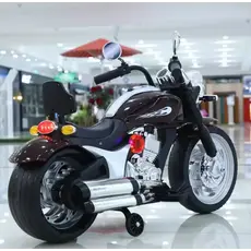 ბავშვის ელექტრო მოტოციკლი 0001W ტყავის სავარძლით, 4 image