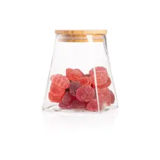 მინის ქილა Ardesto Jar Midori, 510ml, glass, bamboo, cone, transparent, 3 image