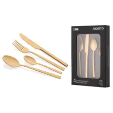დანა-ჩანგლის ნაკრები Ardesto Cutlery set Black Mars Favola, 4pcs, stainless steel, golden, 6 image