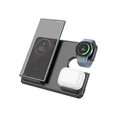 პორტატული დამტენი Hoco CQ2 Flash folding 3-in-1 wireless fast charger(SAM Watch) black