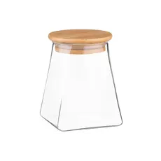მინის ქილა Ardesto Jar Midori, 510ml, glass, bamboo, cone, transparent, 6 image