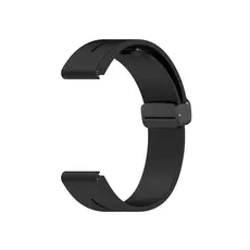 სმარტ საათის სამაჯური 42mm Watch Strap Black Buckle 20mm Magnetic Silicone Band - Black, 3 image