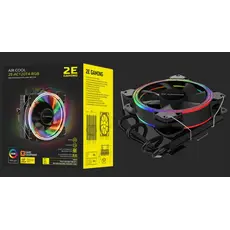 ქულერი 2E GAMING CPU cooler Air Cool AC120T4-ARGB, LGA1700, 1200, 115x, 1366, AM5, AM4, AM3, AM3+, 4pin PWM, 3pin +5VARGB, TDP 130W, 3 image