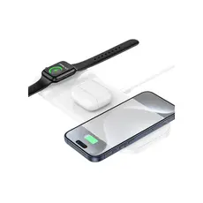 უსადენო დამტენი Hoco CQ5 Step 3-in-1 wireless fast charger White, 5 image