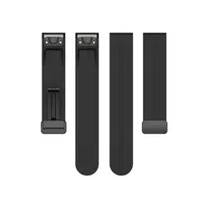 სმარტ საათის სამაჯური 42mm Watch Strap Black Buckle 20mm Magnetic Silicone Band - Black, 4 image
