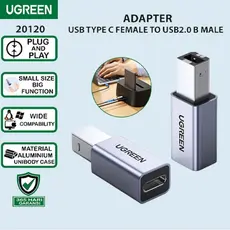 USB ადაპტერი UGREEN US382 (20120), USB-B To USB-C, Adapter, Grey, 4 image