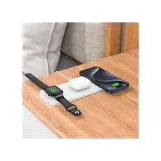 უსადენო დამტენი Hoco CQ5 Step 3-in-1 wireless fast charger White, 4 image