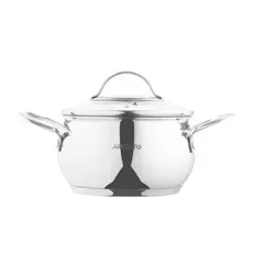 ქვაბი Ardesto Casserole with glass lid Gemini Liguria, 2.2l, stainless steel, 3 image