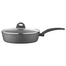 ტაფა Ardesto Deep Fry pan with lid Gemini Gourmet Viareggio, 28cm, aluminium, black, 5 image