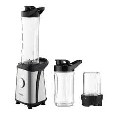 ბლენდერი Ardesto Blender for smoothies BG-F350, 350W, 2in1, bottle-600ml, bottle-300ml, coffee grinder, black+silver, 4 image