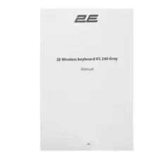 კლავიატურა 2E Keyboard membrane KS240 110key, WL/BT, EN/UK, grey-black, 7 image