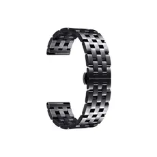 სმარტ საათის სამაჯური 20mm Stainless Steel Watch Band Wrist Strap Replacement for Samsung Galaxy Watch 42mm - Black, 2 image