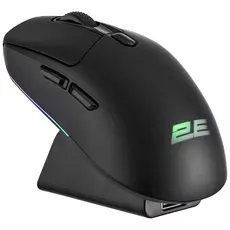 მაუსი 2E 2E-MG360UB-WL, Wireless, RGB , 2.4G, Bluetooth, USB, Gaming Mouse, Black, 2 image