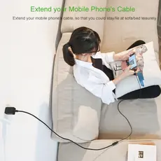 USB დამაგრძელებელი Ugreen US129 (30126) USB 3.0 A male to female flat cable Black 1.5M Extension Cable, 5 image