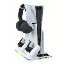 კონსოლის დამტენი OTVO Playstation 5 Cooling Stand with Controller Charger, 3 image