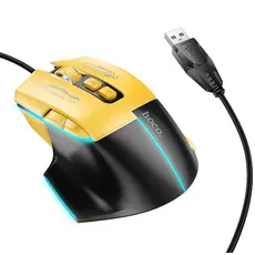 მაუსი HOCO GM31 Overlord luminous black yellow, 2 image