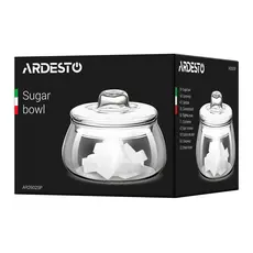 საშაქრე Ardesto Sugar bowl, 500ml, borosilicate glass, transparent, 6 image