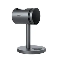 უსადენო დამტენი Aukey 3 in-1 15W LC-MC311A MagFusion Pro Qi2 Active Cooling Wireless Charging Station Gray