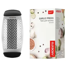 ნივრის საჭყლეტი Ardesto Garlic press Gemini, 12cm, stainless steel steel, plastic, black, 5 image