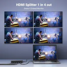 HDMI სპლიტერი UGREEN CM570 (90514), HDMI Splitter 1 In 4, Black, 7 image
