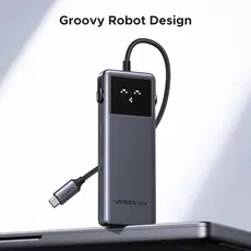 USB-C ჰაბი UGREEN CM888 (35998) Groovy Robot, 6-in-1, HDMI, USB-A, Type-C, HUB, Space Gray, 7 image