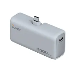 პორტატული დამტენი Aukey PB-Y59 Spark Mini 5000mAh 22.5W Compact Powerbank with USB-C Connector - White, 2 image